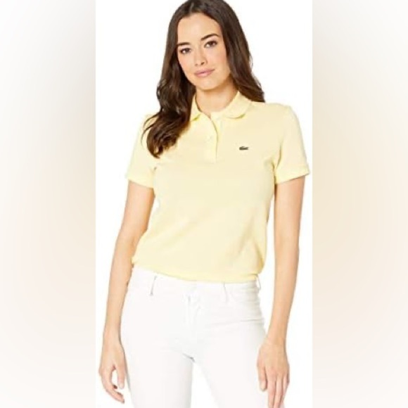 Lacoste Tops - * Lacoste Butter Yellow Short Sleeve Classic Pique Stretch Polo Size 40